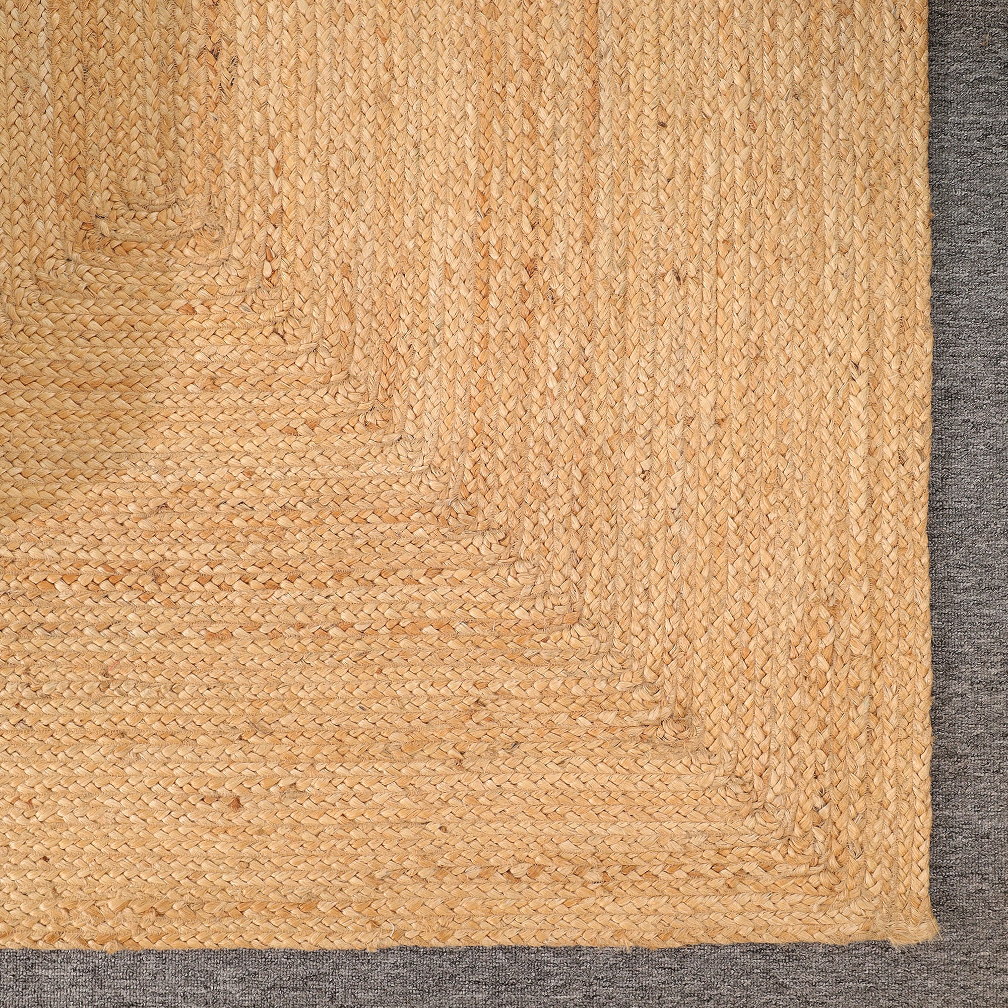 Handwoven Natural Jute Area Rug | Eco-Friendly Braided Farmhouse Living Room