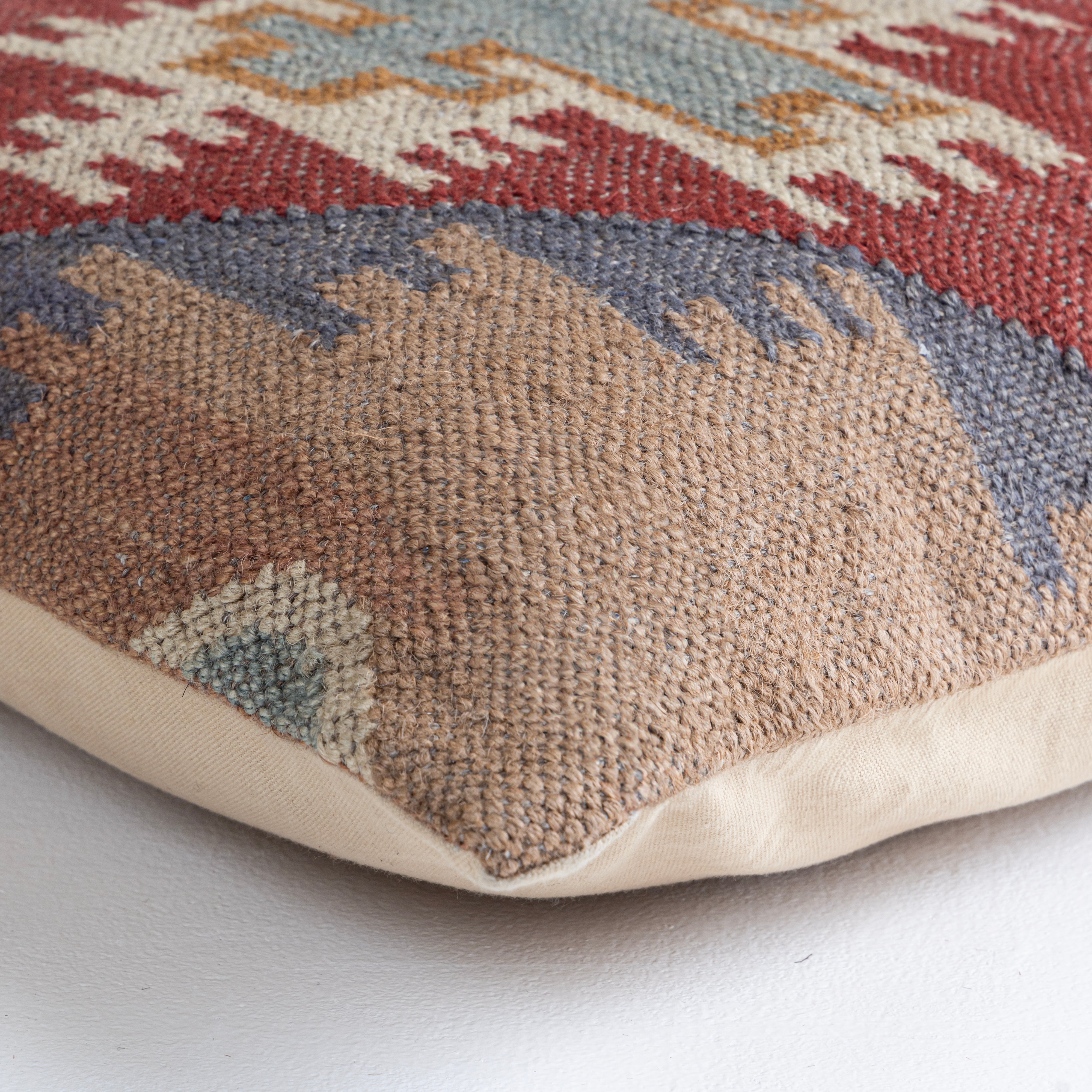 Handwoven Kilim Cushion Cover Boho Tribal Throw Pillow Cover
