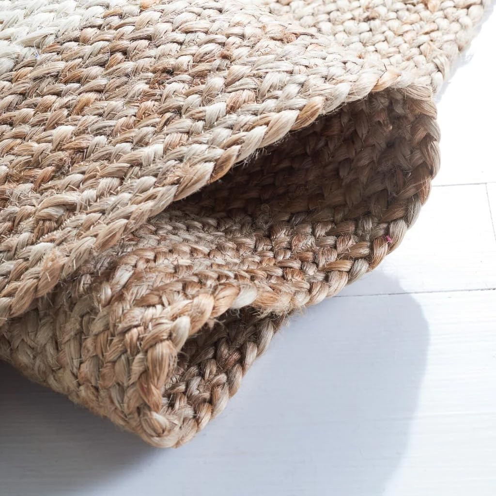Handmade Natural Jute Round Rug - Neutral Boho Area Rug