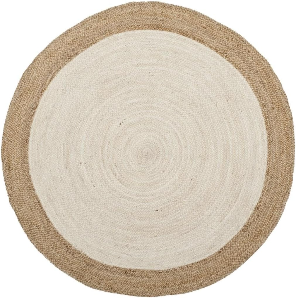 Handmade Natural Jute Round Rug - Neutral Boho Area Rug