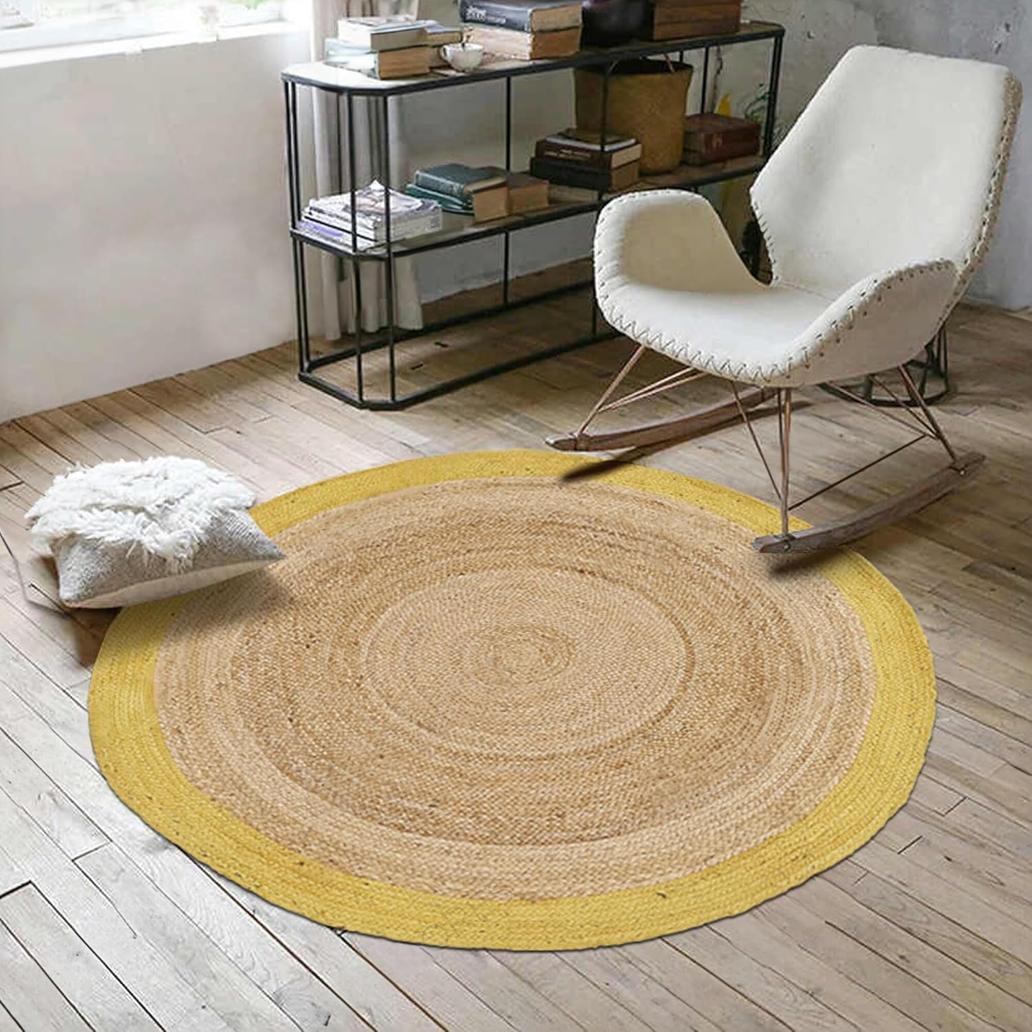 Yellow Jute Round Rug Natural Braided Area Rug Natural Braided Area Rug