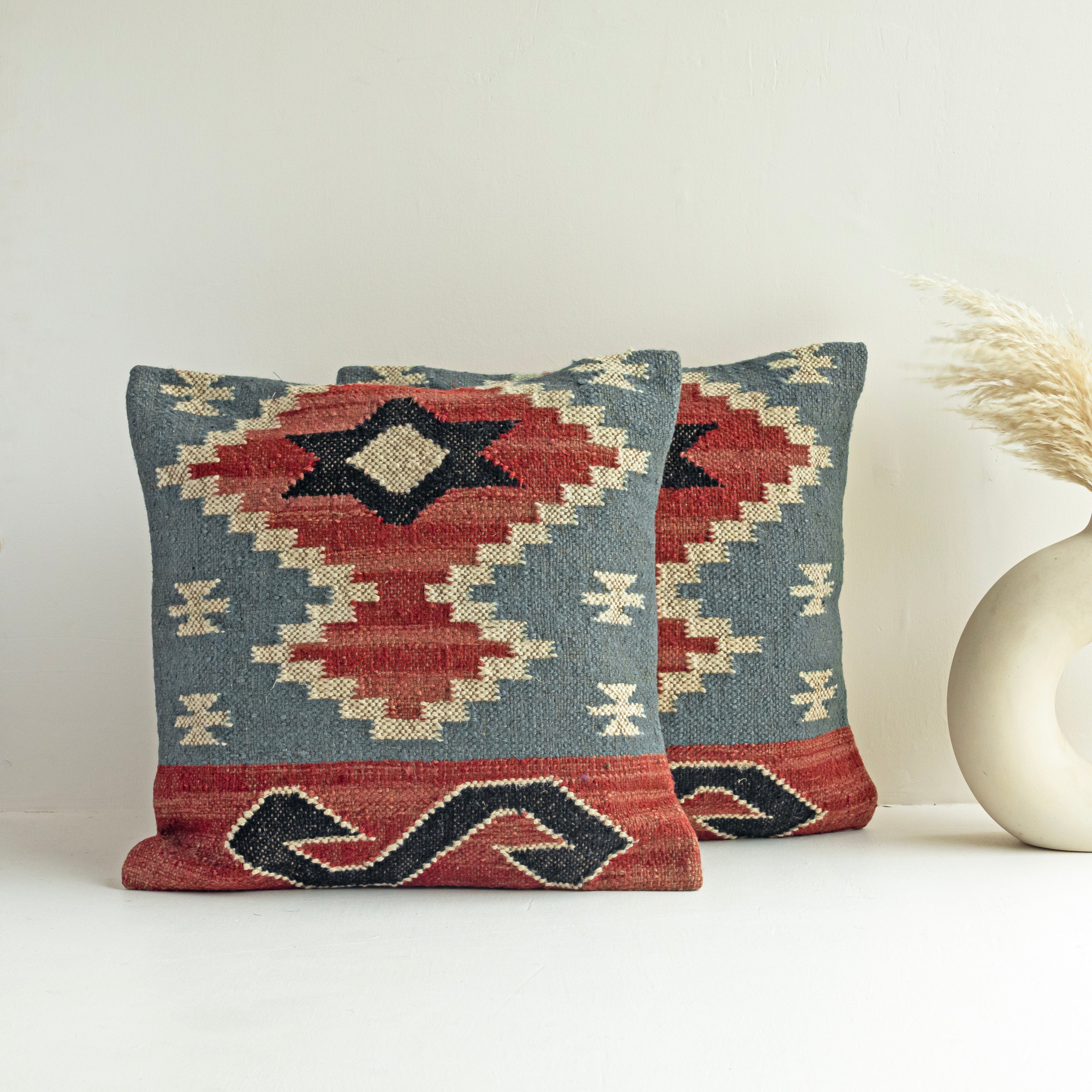 Wool Jute Cushion Covers