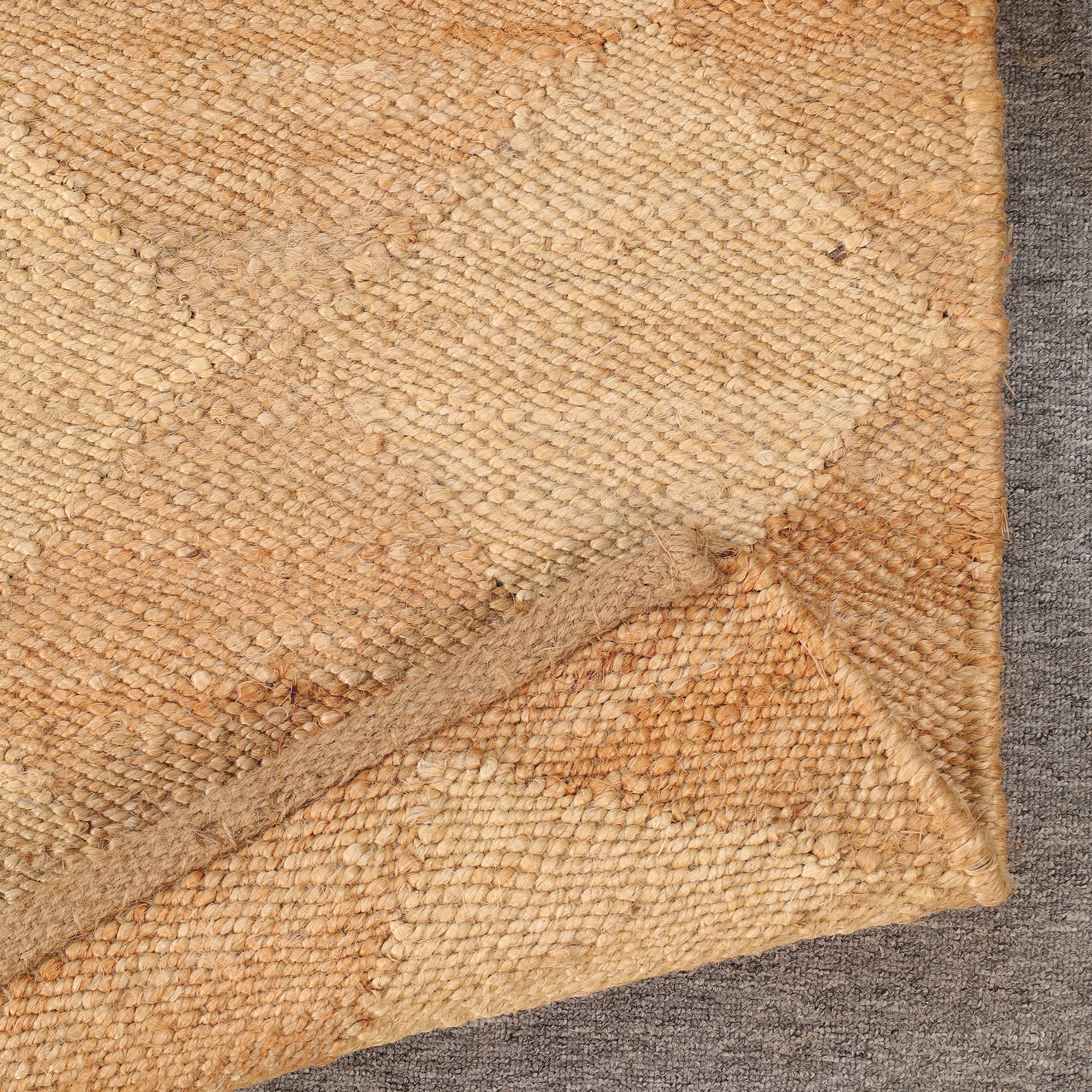 Handmade Geometric Jute  Area Rug Natural Woven Boho Rug Eco-Friendly Living Room