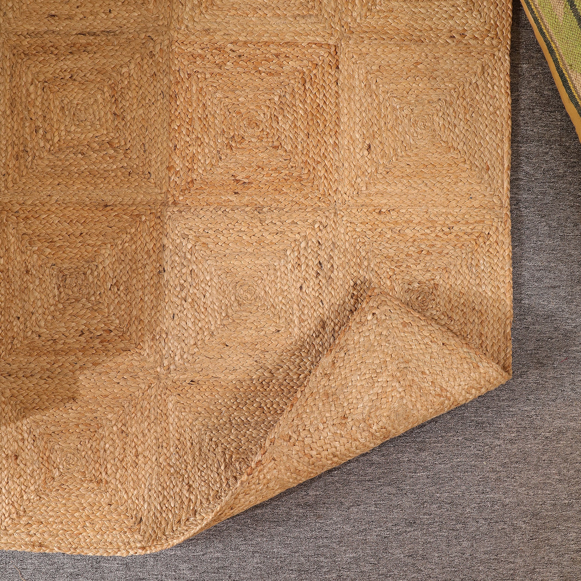 Handwoven Natural Jute Area Rug Eco-Friendly Braided Rug Handmade Rustic Farmhouse Living Room