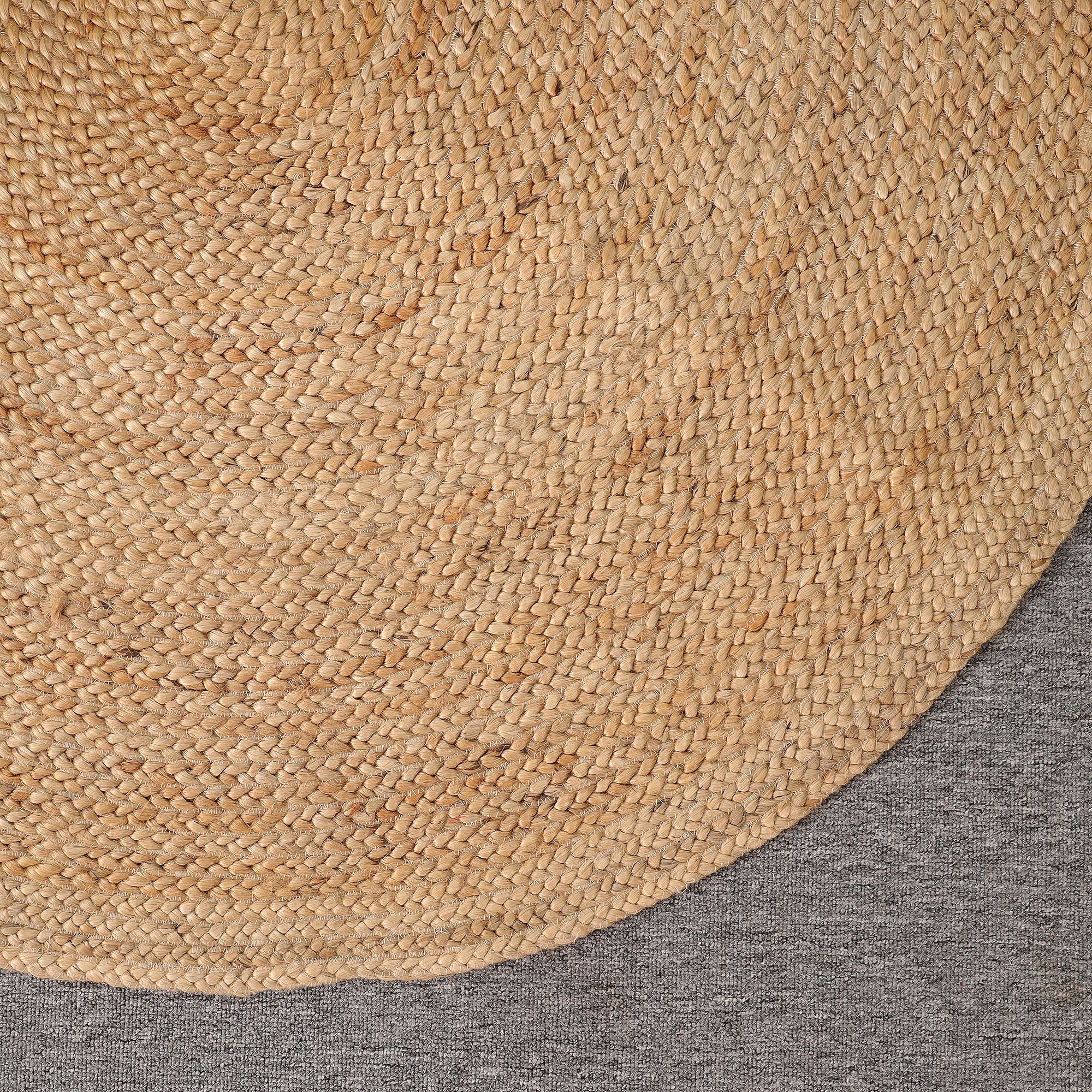 Handwoven Natural Round Jute Rug – Eco-Friendly Braided Area Rug for Living Room, Bedroom & Entryway