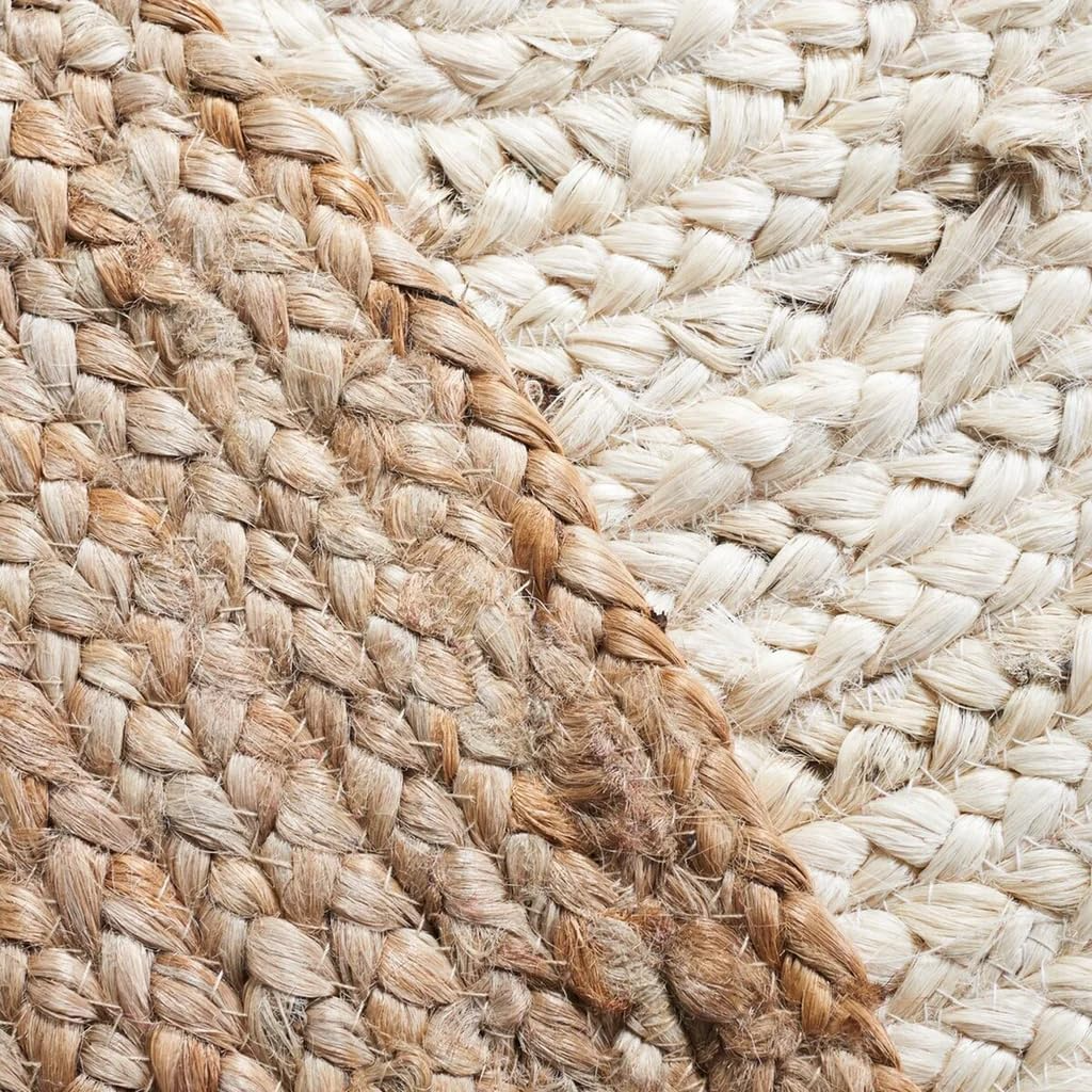 Handmade Natural Jute Round Rug - Neutral Boho Area Rug