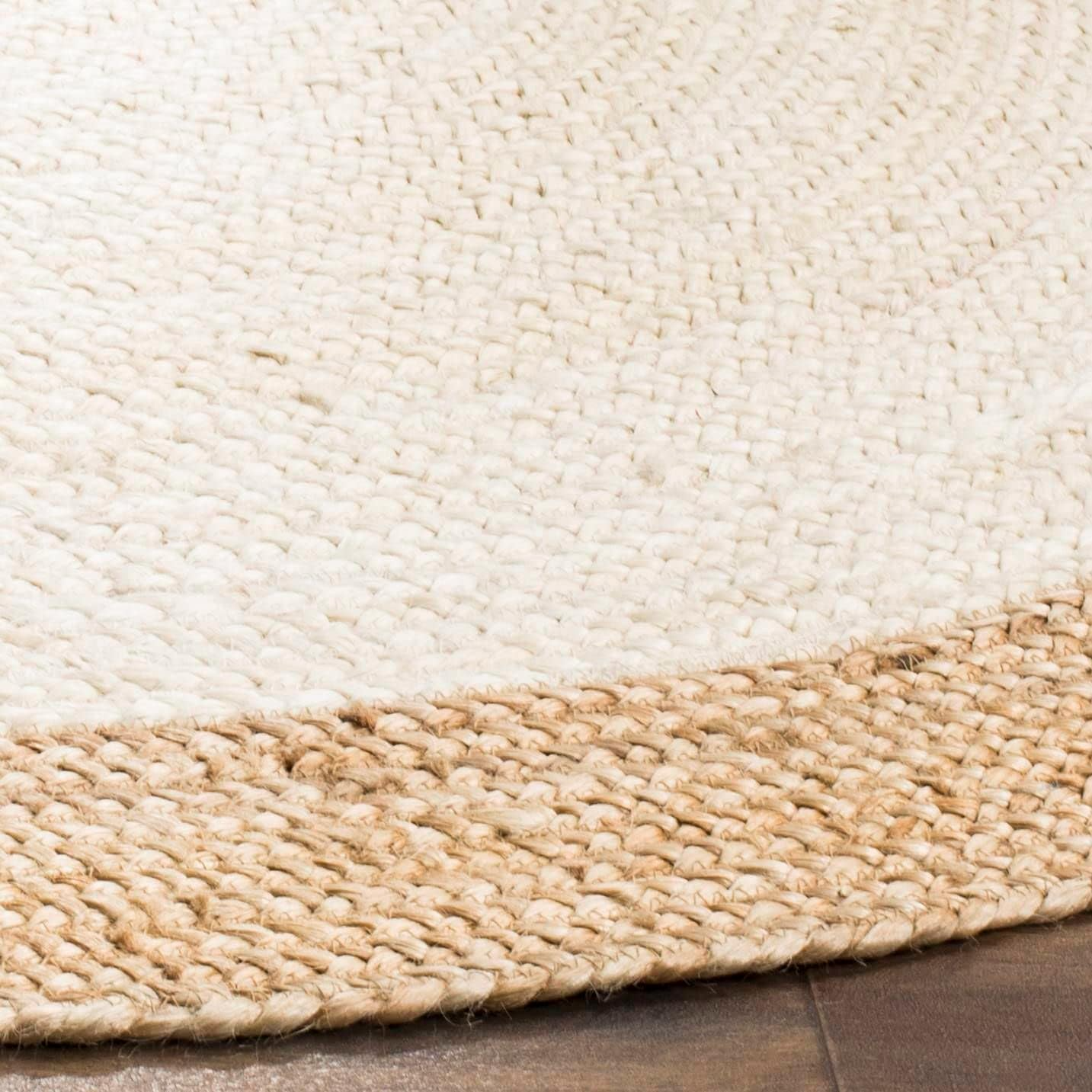 Handmade Natural Jute Round Rug - Neutral Boho Area Rug